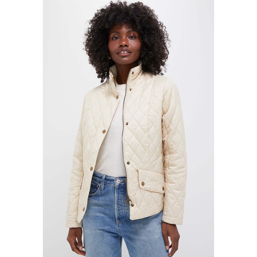 BARBOUR Stone Flyweight Cavalry Quilt Jacket Size 2 NWT Retail $200 Tuckernuck